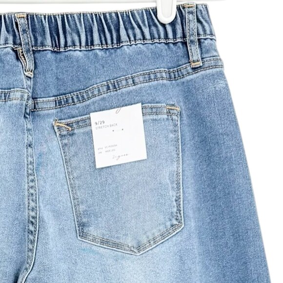 Vigoss Women's Wide-Leg Stretch Elastic Back Blue Denim Jeans Size 9/29 NWT - Picture 4 of 12
